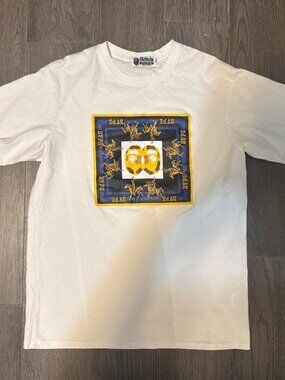 BAPE A BATHING APE Double Ape Head Relaxed T-Shirt Mens Size XL White (New)